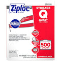 Reclosable Poly Bag, Double Zip Seal, 7-7/16" x 7", 1.75 mil Thickness, Clear, 500PK
