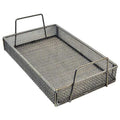 Rectangular Parts Washing Basket, #4 Mesh Size, Stainless Steel, Silver