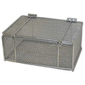 Rectangular Parts Washing Basket, #4 Mesh Size, Stainless Steel, Silver