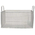 Rectangular Parts Washing Basket, #4 Mesh Size, Stainless Steel, Silver