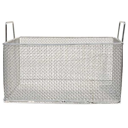 Rectangular Parts Washing Basket, #4 Mesh Size, Stainless Steel, Silver