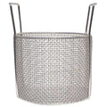 Round Parts Washing Basket, #4 Mesh Size, Stainless Steel, Silver