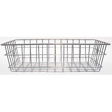 Rectangular Storage Basket, Steel, Silver
