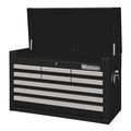 WESTWARD Top Chest, 9-Drawers, Powder Coated Black, 26" W x 12.5" D x 16.5" H