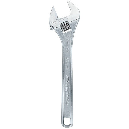 Adj. Wrench, Steel, Chrome Vanadium, 15"