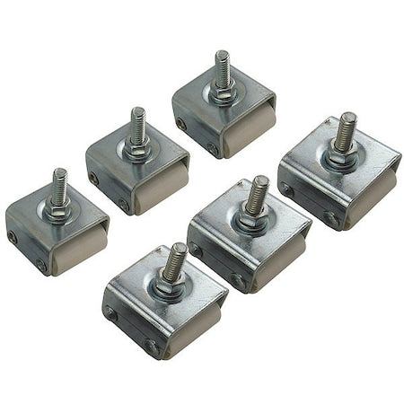 Dual Wheel Appliance Caster, Nylon, PK6