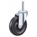 Swivel Stem Caster, Rubber, 4 in., 115 lb.