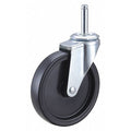 Swivel Stem Caster, Polyolfn, 5 in, 150 lb.
