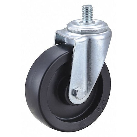 Swivel Stem Caster, Polyolfn, 4 in, 275 lb., Thread Size: 1/2"-13
