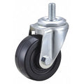 Swivel Stem Caster, Rubber, 3 in., 150 lb.