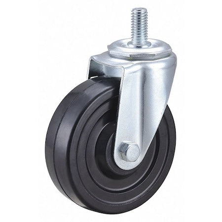 Swivel Stem Caster, Rubber, 4 in., 170 lb.