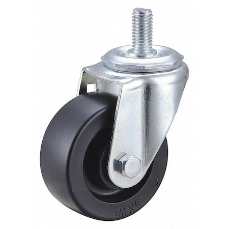 Stem Caster, 3 in Dia, Polyolefin, 210 lb