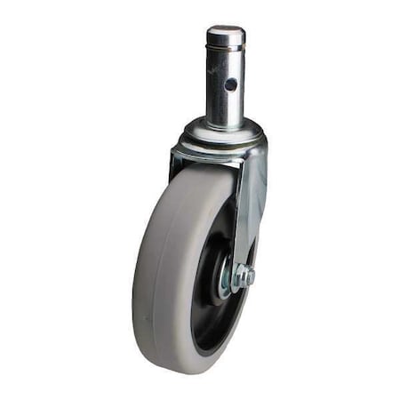 Swivel Stem Caster, Polyurthn, 5 in, 250 lb