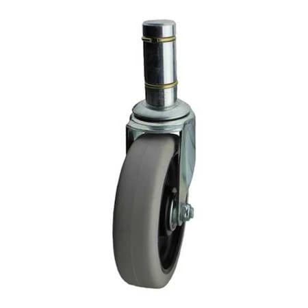Swivel Stem Caster, Polyurthn, 5 in, 250 lb