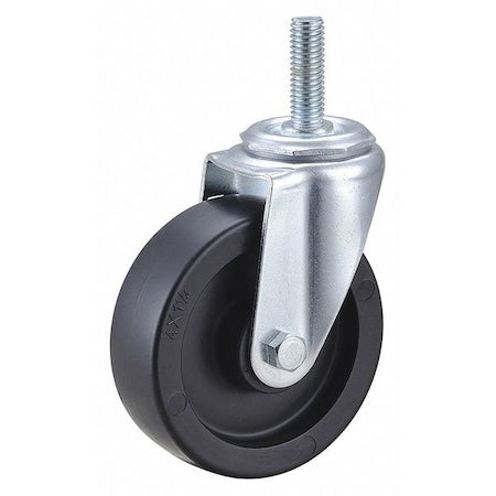 Swivel Stem Caster, Polyolfn, 4 in, 350 lb.