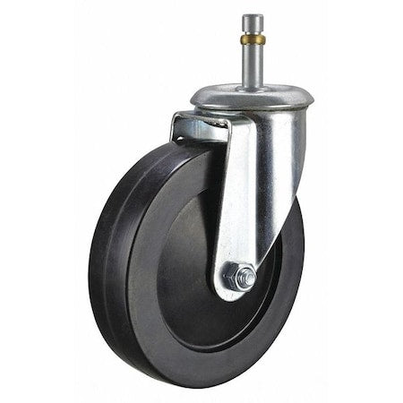 Swivel Stem Caster, Rubber, 5 in., 200 lb.