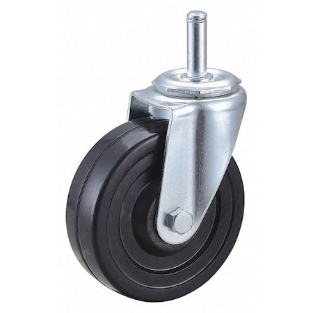 Swivel Stem Caster, Rubber, 4 in., 170 lb.