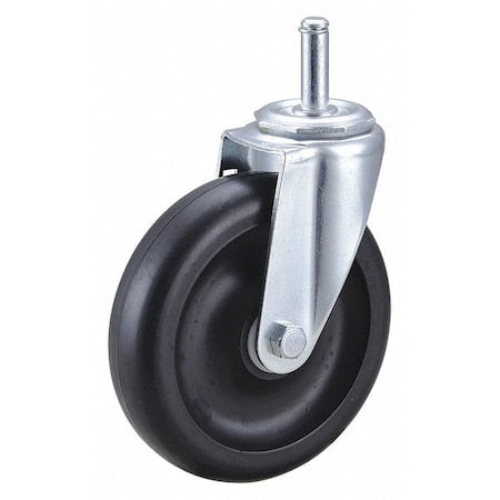 Swivel Stem Caster, Polyolfn, 5 in, 300 lb.