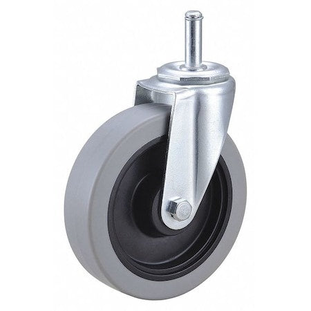 Swivel Stem Caster, Polyurthn, 5 in, 300 lb