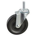 Stem Caster, 4"dia, Rubber, 115lb