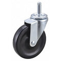 Swivel Stem Caster, Rubber, 4 in., 115 lb.