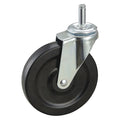 Stem Caster, 5"dia, Rubber, 125lb