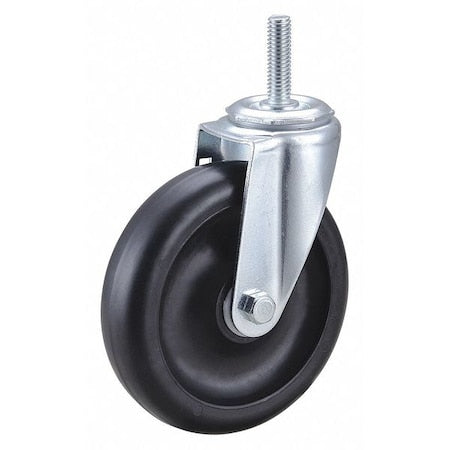 Swivel Stem Caster, Polyolfn, 5 in, 300 lb.