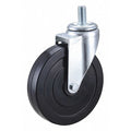 Stem Caster, 6 in Dia, Rubber, 280lb