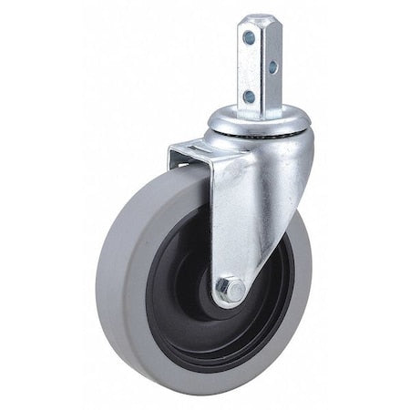 Swivel Stem Caster, Polyurthn, 5 in, 300 lb