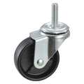 Swivel Stem Caster, Polyolfn, 3 in, 125 lb., Thread Size: 7/16"-14