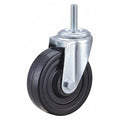 Swivel Stem Caster, Rubber, 4 in., 170 lb., Stem Dia.: 7/16 in