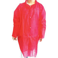 Condor Disposable Lab Coat, Polypropylene, Snaps Closure, Red, 3XL, 30 PK