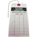 Tag, Eye Wash Station Inspection, 2 7/8 in W x 5 3/4 in H, Paper, White/Green Header, PK25