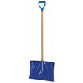 Snow Shovel W/ 18 in W Blade, 37 in Wood Handle W/ D-Grip