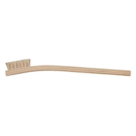 1/4 in W Utility Brush, Medium, 7 3/4 in L Handle, 1 3/8 in L Brush, Brown, Wood
