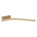 7/8 in W Utility Brush, Medium, 8 3/8 in L Handle, 2 1/8 in L Brush, Brown, Wood