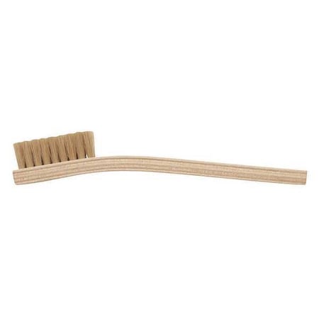 7/8 in W Utility Brush, Medium, 8 3/8 in L Handle, 2 1/8 in L Brush, Brown, Wood