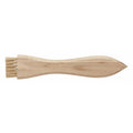 3/8 in W Utility Brush, Medium, 4 15/16 in L Handle, 7/8 in L Brush, Brown, Wood, 5 in L Overall