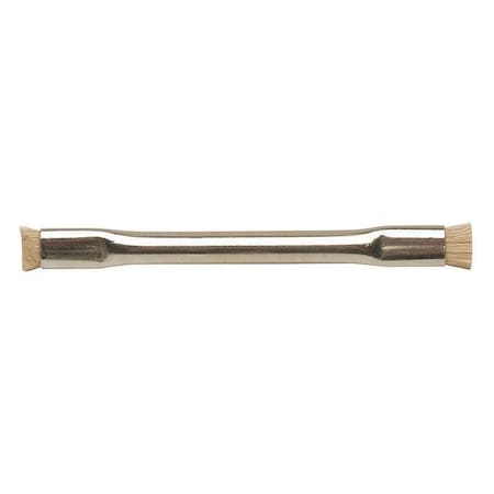 3/8 in W Utility Brush, Medium, 4 1/2 in L Handle, 1/2 in L Brush, Brown, Steel, 4 1/2 in L Overall