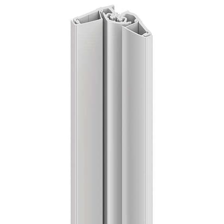 Piano Hinge, Aluminum, Full Surface Mounting, 1 5/8 in Leaf W x 83 in Leaf H, Satin Aluminum
