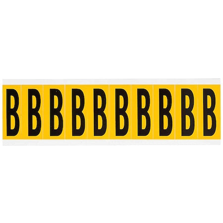 Letter Label, B, 2-1/4in.Hx7/8in.W, Vinyl