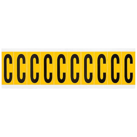 Letter Label, C, 2-1/4in.Hx7/8in.W