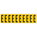 Letter Label, E, 2-1/4in.Hx7/8in.W, Vinyl