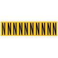 Letter Label, N, 2-1/4in.Hx7/8in.W, Vinyl