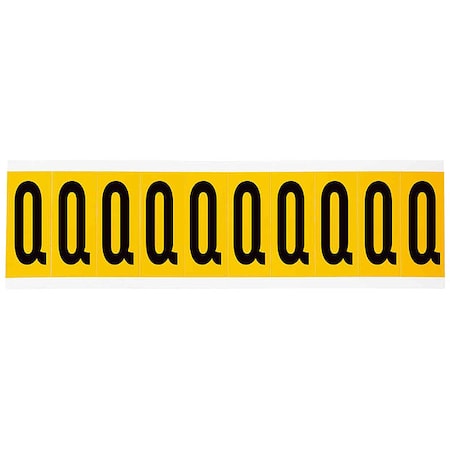 Letter Label, Q, 2-1/4in.Hx7/8in.W, Vinyl
