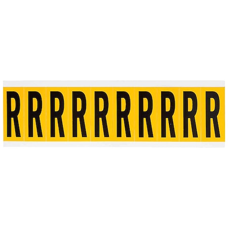 Letter Label, R, 2-1/4in.Hx7/8in.W, Vinyl