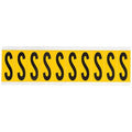 Letter Label, S, 2-1/4in.Hx7/8in.W, Vinyl