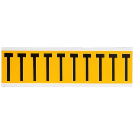 Letter Label, T, 2-1/4in.Hx7/8in.W, Vinyl