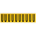 Letter Label, U, 2-1/4in.Hx7/8in.W, Vinyl