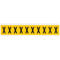 Letter Label, X, 1-1/2in.Hx7/8in.W